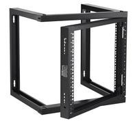 VEVOR Bastidor de Montaje en Pared de 9 U, Capacidad de 68,04 kg, Bastidor de Red para Servidores de Marco Abierto con Tornillos con Tuercas Enjauladas para Equipos de IT y AV de 482,6 mm, Negro
