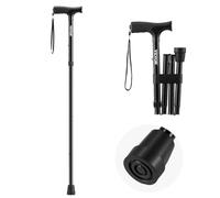 VEVOR Bastón para Caminar, con Altura Ajustable de 5 Niveles y Punta de Goma Antideslizante, de Aluminio Ligera y Portátil para Personas Mayores y Adultos, Carga de 100 kg, 130 x 40 x (805 a 925) mm