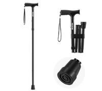 VEVOR Bastón para Caminar, con Altura Ajustable de 5 Niveles y Punta de Goma Antideslizante, de Aluminio Ligera y Portátil para Personas Mayores y Adultos, Carga de 100 kg, 130 x 40 x (805 a 925) mm