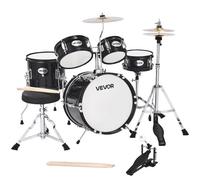 VEVOR Batería Infantil de 5 Piezas de 14 pulgadas / 35,56 cm para Niños de 6 a 13 Años, Negro
