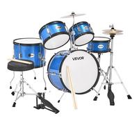 VEVOR Batería Infantil de 5 Piezas de 16 pulgadas / 406,4 mm para Niños de 6 a 13 Años, Azul