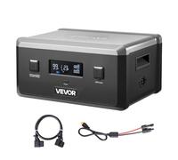 VEVOR Batería Portátil de Expansión Adicional LiFePO4 de 2160 Wh, con 3 Puertos de Salida para Uso Doméstico, Camping, Viajes, Autocaravanas y Emergencias, 387 x 270 x 196 mm, Color Negro y Gris