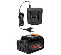 VEVOR Batería Portátil y Cargador para Sierras de Cinta, Batería de Iones de Litio Capacidad de 4000 mAh Autonomía Extendida Compatible con Herramientas de la Serie para Reemplazo y Carga Rápida