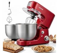VEVOR Batidora Amasadora de Repostería Boles 5 L y 4 L 1000 W 3 Velocidades