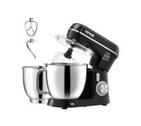 VEVOR Batidora de pie, 5.3 cuartos + 4.4 cuartos de galón, dos cuencos de acero inoxidable, mezclador de alimentos de cabeza inclinable de 10+P, mezclador de cocina con gancho de masa, batidor de
