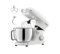 VEVOR Batidora de pie, batidora de masa de 6 cuartos de galón, 660 W y 6 velocidades P mezcladora de alimentos con tazón de acero inoxidable, gancho para masa, batidor plano, rascador, mezclador de