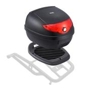 VEVOR Baúl Portacascos Universal para Motos 24 L Baúl de Moto de Material PP Maleta Portacascos Impermeable y Extraíble con Base de Múltiples Orificios Caja para Motocicleta, 408 x 390 x 285 mm