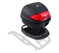 VEVOR Baúl Portacascos Universal para Motos 38 L Baúl de Moto de Material PP Maleta Portacascos Impermeable y Extraíble con Base de Múltiples Orificios Caja para Motocicleta, 415 x 395 x 305 mm
