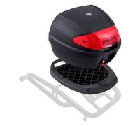 VEVOR Baúl Portacascos Universal para Motos 38 L Baúl de Moto de Material PP Maleta Portacascos Impermeable y Extraíble con Base de Múltiples Orificios Caja para Motocicleta, 415 x 395 x 305 mm
