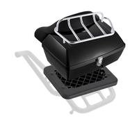 VEVOR Baúl Portacascos Universal para Motos 48 L Baúl de Moto de Material PP Maleta Portacascos Impermeable y Extraíble con Base de Múltiples Orificios Caja para Motocicleta 565 x 500 x 380 mm
