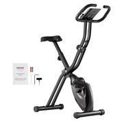 VEVOR Bicicleta Estática Plegable para Fitness con Resistencia Magnética Ajustable, para Interiores para Entrenamiento en el Gimnasio en Casa, Cojín de Asiento Cómodo, Monitor LCD, 500 x 455 x 1360 mm