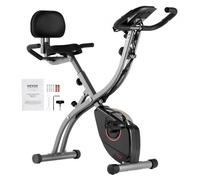 VEVOR Bicicleta Estática Plegable Vertical para Fitness, con Resistencia Magnética Ajustable, para Entrenamiento en el Gimnasio en Casa, Cojín de Asiento Cómodo, Monitor LCD, 615 x 515 x 1280 mm
