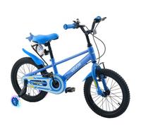 VEVOR Bicicleta Infantil 16 Pulgadas Niños 4-7 Años Ruedas Auxiliares LED | para Niños y Niñas, con Asiento y Manillar Ajustables, Frenos Delantero y Trasero, Portavasos y Cuadro de Acero de Carbono