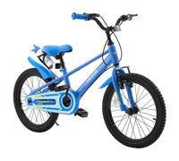 VEVOR Bicicleta Infantil 20 Pulgadas BMX Azul para Niños Niñas de 7-13 Años con Caballete, con Asiento y Manillar Ajustables, Freno Delantero y Tambor Trasero, Portavasos y Cuadro de Acero de Carbono