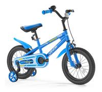 VEVOR Bicicleta Infantil, Bicicleta para Niños de Estilo BMX 1050 x 500 x 690 mm con Ruedas de Entrenamiento, Altura Recomendada del Ciclista de 90 cm - 115 cm para Niños de 3 a 6 Años, Azul