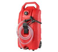 VEVOR Bidón de Gas con Ruedas 16 Gal 60 L Tanque de Combustible Portátil con Bomba Manual, Transferencia de Combustible para Gasolina, Diesel, Aceite, Máquina, Cortacésped, Coche, Tractor, Barco, Moto