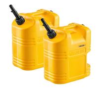 VEVOR Bidón de Gasolina 19 L, Tanque de Combustible de HDPE y PP, con Pico y Escala, Caudal Máximo de 15 L/min, a Prueba de Fugas, para la Mayoría de Autos, Motocicletas, ATV, UTV, Amarillo, 2 Piezas