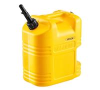 VEVOR Bidón de Gasolina 19 L, Tanque de Combustible de HDPE y PP, con Pico y Escala, Caudal Máximo de 15 L/min, a Prueba de Fugas, para la Mayoría de Autos, Motocicletas, ATV, UTV, Amarillo, 1 Pieza