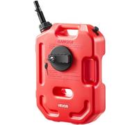 VEVOR Bidón de Gasolina de 10 L, Tanque de Combustible de HDPE y PP con Pico y Cerradura, Caudal Máximo de 15 L/min, a Prueba de Fugas, para la Mayoría de Autos, Motocicletas, ATV, UTV, Rojo, 1 Pieza