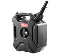 VEVOR Bidón de Gasolina de 5 L, Tanque de Combustible de HDPE y PP con Pico y Cerradura, Caudal Máximo de 15 L/min, a Prueba de Fugas, para la Mayoría de Autos, Motocicletas, ATV, UTV, Negro, 1 Pieza