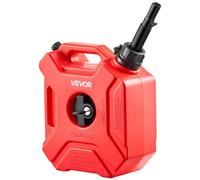 VEVOR Bidón de Gasolina de 5 L, Tanque de Combustible de HDPE y PP, con Pico y Cerradura, Caudal Máximo de 15 L/min, a Prueba de Fugas, para la Mayoría de Autos, Motocicletas, ATV, UTV, Rojo, 1 Pieza