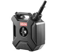 VEVOR Bidón de Gasolina de 5 L, Tanque de Combustible de HDPE y PP con Pico y Cerradura, Caudal Máximo de 15 L/min, a Prueba de Fugas, para la Mayoría de Autos, Motocicletas, ATV, UTV, Negro, 1 Pieza