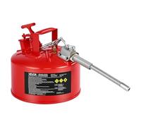 VEVOR Bidón de Seguridad de 19 L Tipo I con Parallamas, Tapa de Cierre Automático y Embudo de Polietileno, Asa Ergonómica, para Almacenamiento de Materiales Inflamables, Color Rojo, 295 x 425 mm