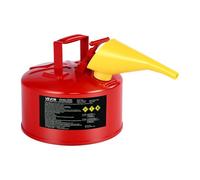 VEVOR Bidón de Seguridad Tipo I de 9,5 l, Color Rojo, para Gasolina, con Parallamas de Acero Inoxidable, Tapa con Cierre Automático y Embudo de Polietileno, para Materiales Inflamables, 297 x 275 mm