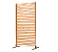 VEVOR Biombo de Madera de 91 x 6,3 x 187 cm, Biombo de Madera Independiente con Soporte, Mampara Decorativa para Patio, Divisor para Exteriores para Balcón, Patio, Césped y Jardín, Color Madera