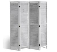 VEVOR Biombo Portátil de Madera, 4 Paneles Plegables para Privacidad de 1620 x 1700 x 18,5 mm para Interiores para Separar Ambientes en Hogar, Oficina, Restaurante y Dormitorio, Gris Claro