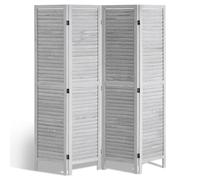 VEVOR Biombo Portátil de Madera, 4 Paneles Plegables para Privacidad de 1620 x 1700 x 18,5 mm para Interiores para Separar Ambientes en Hogar, Oficina, Restaurante y Dormitorio, Gris Claro