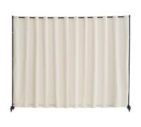 VEVOR Biombo Separador 308,5x45x245,5 cm Biombo Portátil con Ruedas Tela de Poliéster Separador de Ambientes de Privacidad con Ruedas para Oficina, Hospital, Dormitorio, Comedor, Estudio, Beige