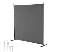 VEVOR Biombo Separador de Ambientes de 1810 x 1815 x 500 mm, Panel Separador de Ambientes de un Solo Panel Mampara de Privacidad para Interiores, Separador de Ambientes para Oficina, Dormitorio, Gris