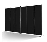 VEVOR Biombo Separador de Ambientes de 3110 x 1805 x 450 mm, Separador Plegable de Ambientes de 6 Paneles Mampara de Privacidad para Interiores, Separador de Ambientes para Oficina, Dormitorio, Negro