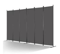 VEVOR Biombo Separador de Ambientes de 3110 x 1805 x 450 mm, Separador Plegable de Ambientes de 6 Paneles Mampara de Privacidad para Interiores, Separador de Ambientes para Oficina, Dormitorio, Gris