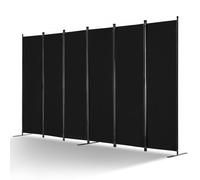 VEVOR Biombo Separador de Ambientes de 3110 x 1805 x 450 mm, Separador Plegable de Ambientes de 6 Paneles Mampara de Privacidad para Interiores, Separador de Ambientes para Oficina, Dormitorio, Negro