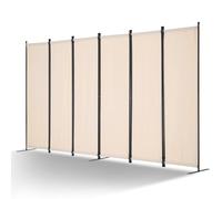 VEVOR Biombo Separador de Ambientes de 3110 x 1805 x 450 mm, Separador Plegable de Ambientes de 6 Paneles Mampara de Privacidad para Interiores, Separador de Ambientes para Oficina, Dormitorio, Beige