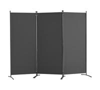 VEVOR Biombo Separador Plegable 3 Paneles con Marco de Acero al Carbono y Tela de poliéster Separador de Ambientes de Privacidad 228x52x184 cm para Oficina, Dormitorio, Comedor, Estudio, Gris
