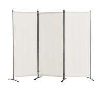 VEVOR Biombo Separador Plegable 3 Paneles con Marco de Acero al Carbono y Tela de poliéster Separador de Ambientes de Privacidad 228x52x184 cm para Oficina, Dormitorio, Comedor, Estudio, Blanco