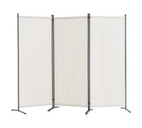 VEVOR Biombo Separador Plegable 3 Paneles con Marco de Acero al Carbono y Tela de poliéster Separador de Ambientes de Privacidad 228x52x184 cm para Oficina, Dormitorio, Comedor, Estudio, Blanco