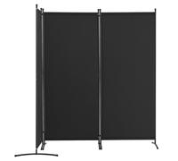 VEVOR Biombo Separador Plegable 3 Paneles con Marco de Acero al Carbono y Tela de poliéster Separador de Ambientes de Privacidad 228x52x184 cm para Oficina, Dormitorio, Comedor, Estudio, Negro