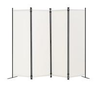 VEVOR Biombo Separador Plegable 4 Paneles con Marco de Acero al Carbono y Tela de poliéster Separador de Ambientes de Privacidad 228x45x172,5 cm para Oficina, Dormitorio, Comedor, Estudio, Blanco