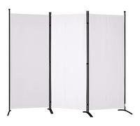 VEVOR Biombo Separador Plegable de 3 Paneles con Marco de Acero al Carbono y Tejido de Poliéster Separador de Ambientes de Privacidad 226x51,5x185 cm para Oficina, Dormitorio, Comedor, Estudio, Blanco