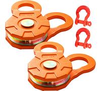 VEVOR Bloque de Arranque de Cuerda 2 Piezas Polea de Cabrestante para Coche Capacidad de Carga de 11 T Kit de Bloque de Arrebatamiento Acero al Carbono Alta Compatibilidad para Camión Tractor ATV UTV