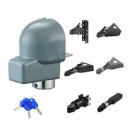 VEVOR Bloqueo de Enganche de Remolque Compatible con Acopladores de Fundición Bulldog de 58,6 mm con 3 Llaves Candado para Enganche Antirrobo y Anticorrosiva para Autocaravanas, Embarcaciones