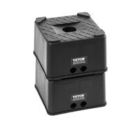 VEVOR Bloques de Nivelación para Remolque de 15 cm de Alto y Alta Resistencia, Carga 2777 kg Cada Uno, para Soportes de Gato, Taburetes y Accesorios para Caravanas, 240 x 240 x 152 mm, 2 uds