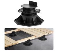 VEVOR Bloques de Terraza 24 Unidades, Carga de 907,18 kg, Pedestal de Plástico, Elevación de 60 a 135 mm, Altura Ajustable para Base de Cobertizo, para Madera, Hormigón y Metal, 202 x 202 x 85 mm