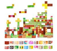 VEVOR Bloques Magnéticos, Juego de 100 Piezas de Escena de Mario Cubos de Construcción Magnéticos, Juguetes Sensoriales Stem Montessori de Construcción Apilable para Niños de 3 Años o Más