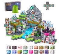 VEVOR Bloques Magnéticos, Juego de 100 Piezas de Zombis de Cementerio Cubos de Construcción Magnéticos, Juguetes Sensoriales Stem Montessori de Construcción Apilable para Niños de 3 Años o Más