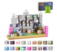 VEVOR Bloques Magnéticos, Juego de 100 Piezas de Zombis de Cementerio Cubos de Construcción Magnéticos, Juguetes Sensoriales Stem Montessori de Construcción Apilable para Niños de 3 Años o Más